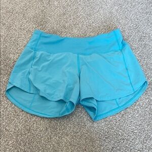 Lululemon Athletica Turquoise Speed Ups 4 Inch